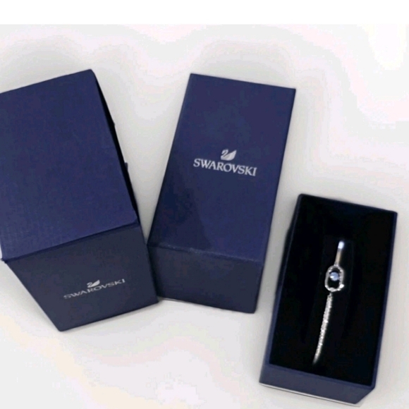 Swarovski Bracelet Round cut, Oval shape, Blue, Rhodium plated - Picture 7 of 9